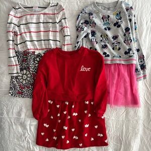 Three Long Sleeve Girls Dresses